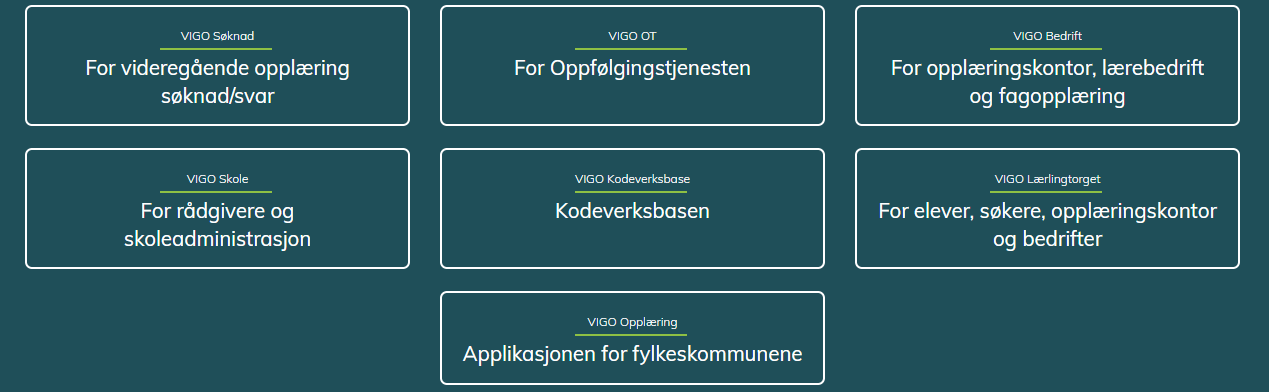 VIGO portalen og apper